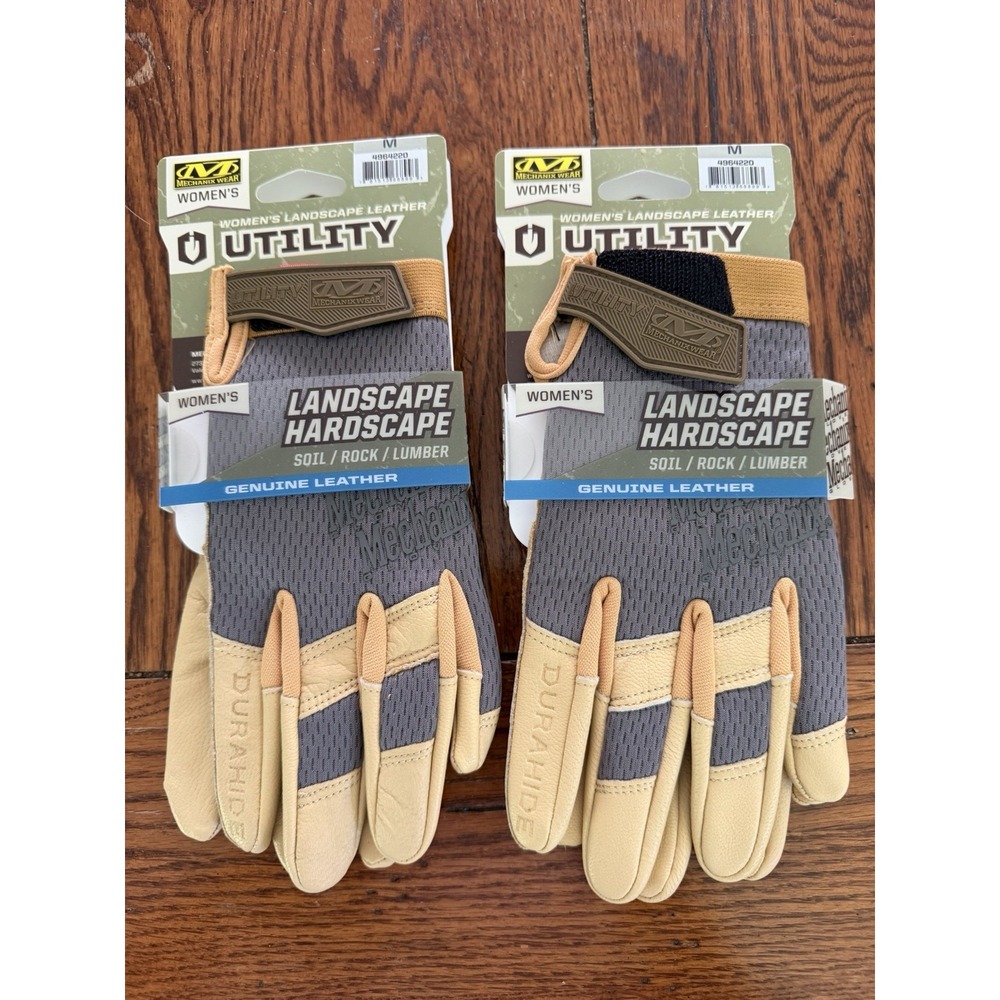 Mechanix Wear Women Medium Genuine Leather Landscape Hardscape Gloves Set Of 2